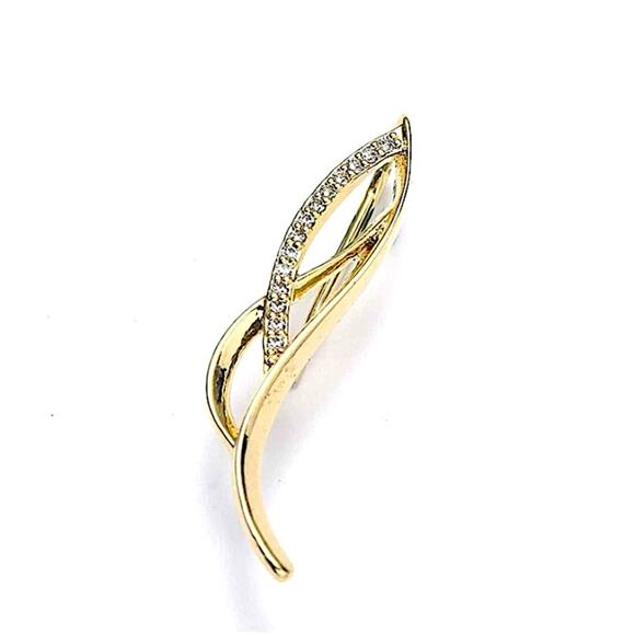 Gold Zircon Ear Climber - Picture 4 of 5